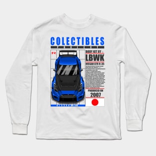 JDM LBWK  NISSAN GTR R-35 BLUE Long Sleeve T-Shirt